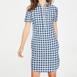 Boden Eleanor riviera blue gingham dress